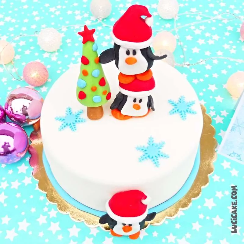 dort s postavičkami tučňáků