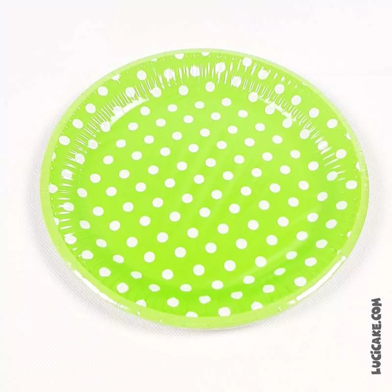 papírové talířky zelené