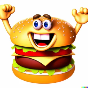 modelovaný hamburger