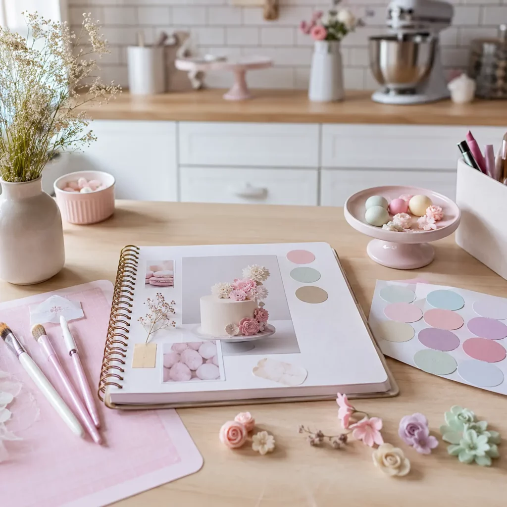 Moodboard pro výběr tématu narozeninového dortu na přání.